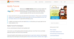Desktop Screenshot of mysqltutorial.org
